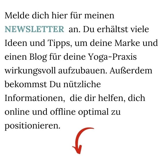 Newsletter -. yoga-vision-werte-marke