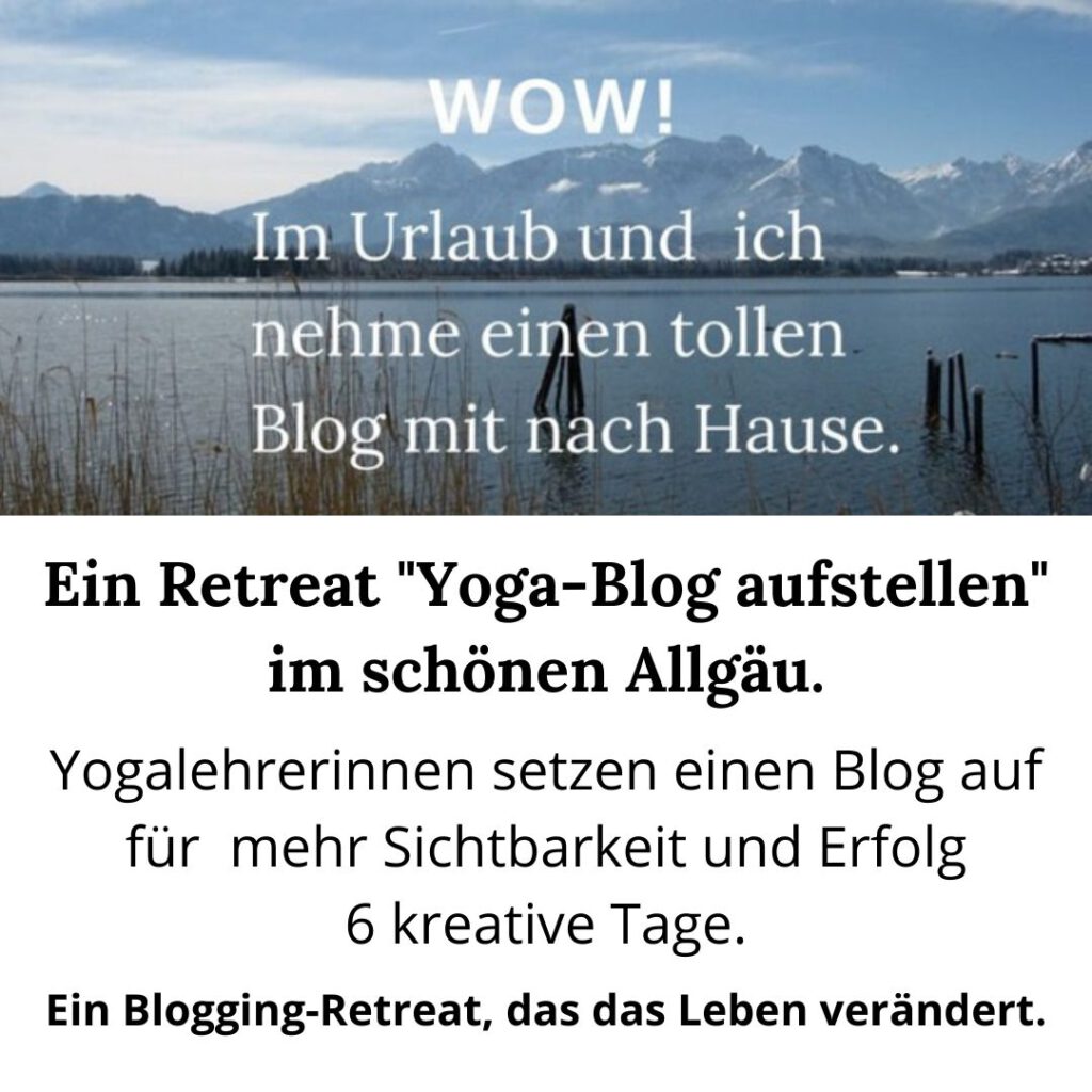 Retreat - Yogablog aufstellen