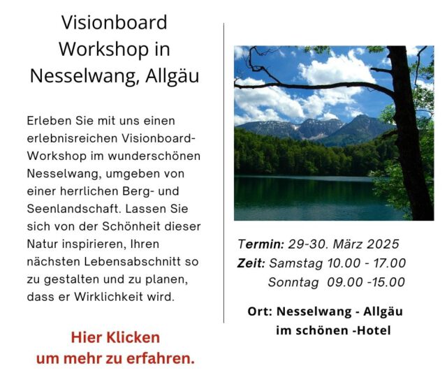 Visionboard - Workshop im Allgäu